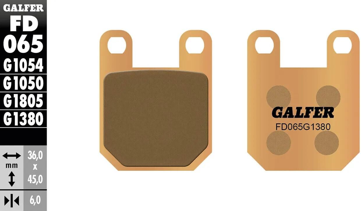 Galfer remblokken fd065 brake pad fd065 g1380 sintered metal