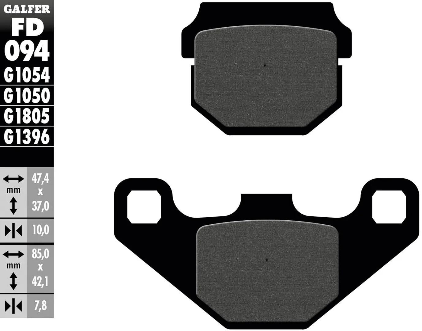 Galfer remblokken fd094 brake pad fd094 g1054 organic