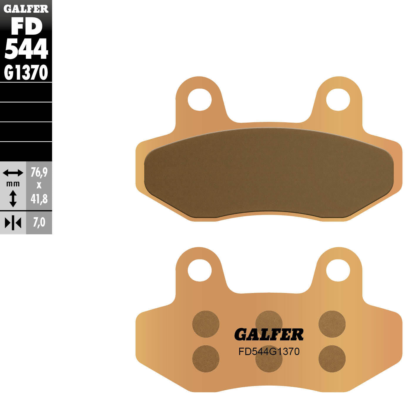 Pastiglie freno Galfer fd544 pastiglia freno fd544 g1370 sint.metal street