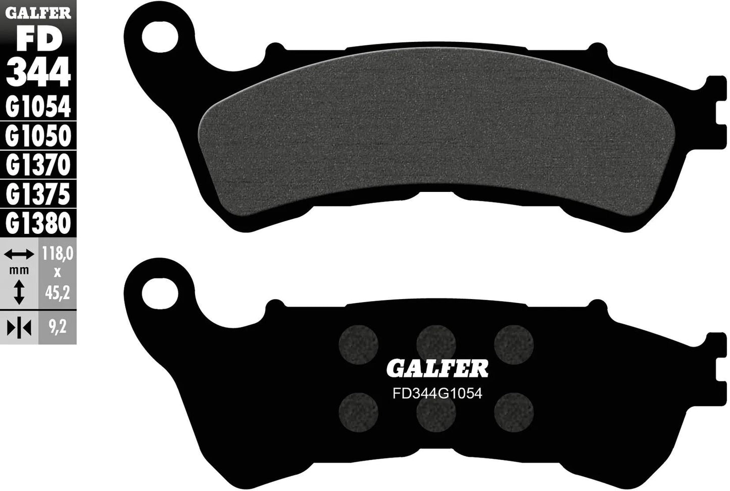 Galfer remblokken fd344 brake pad fd344 g1054 organic standard
