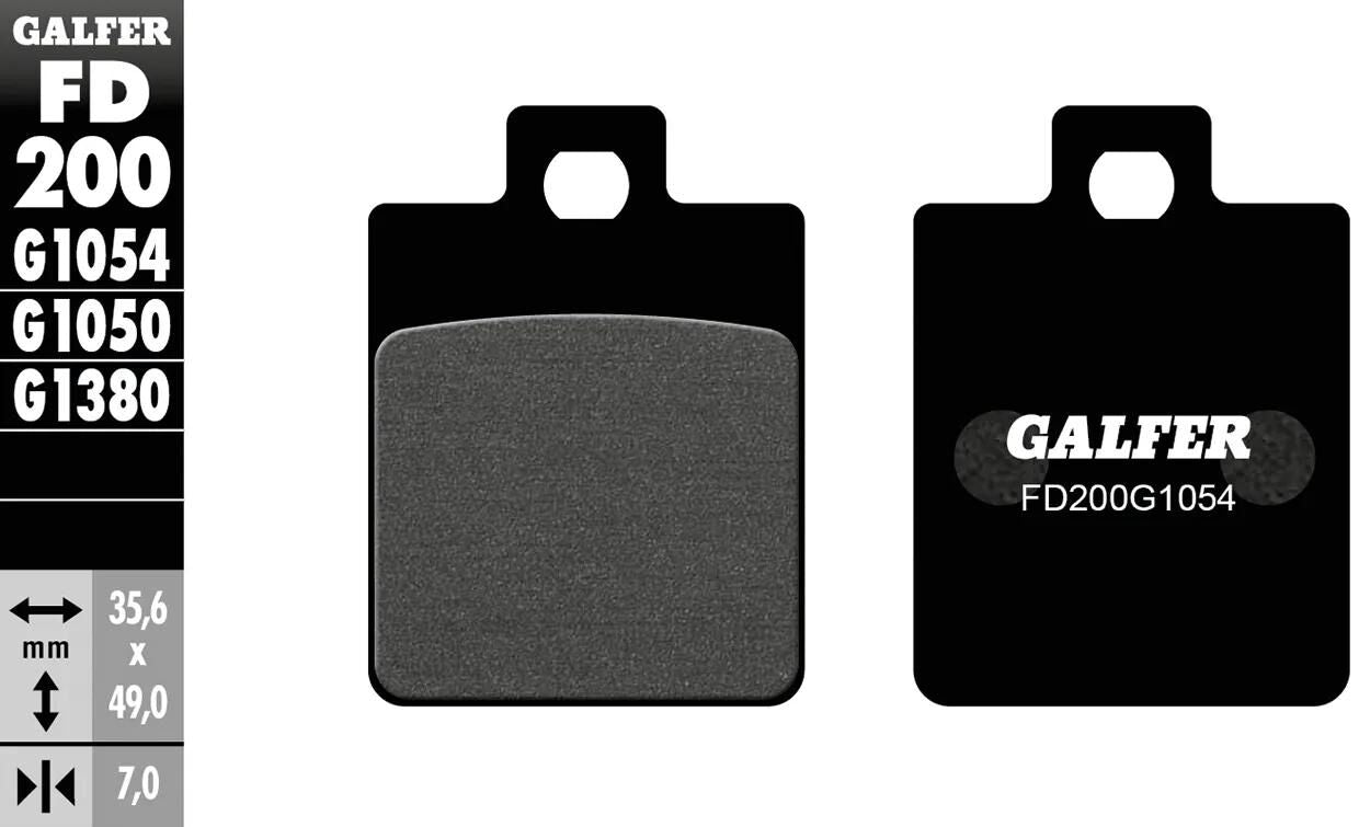 Galfer remblokken fd200 brake pad fd200 g1054 organic standard
