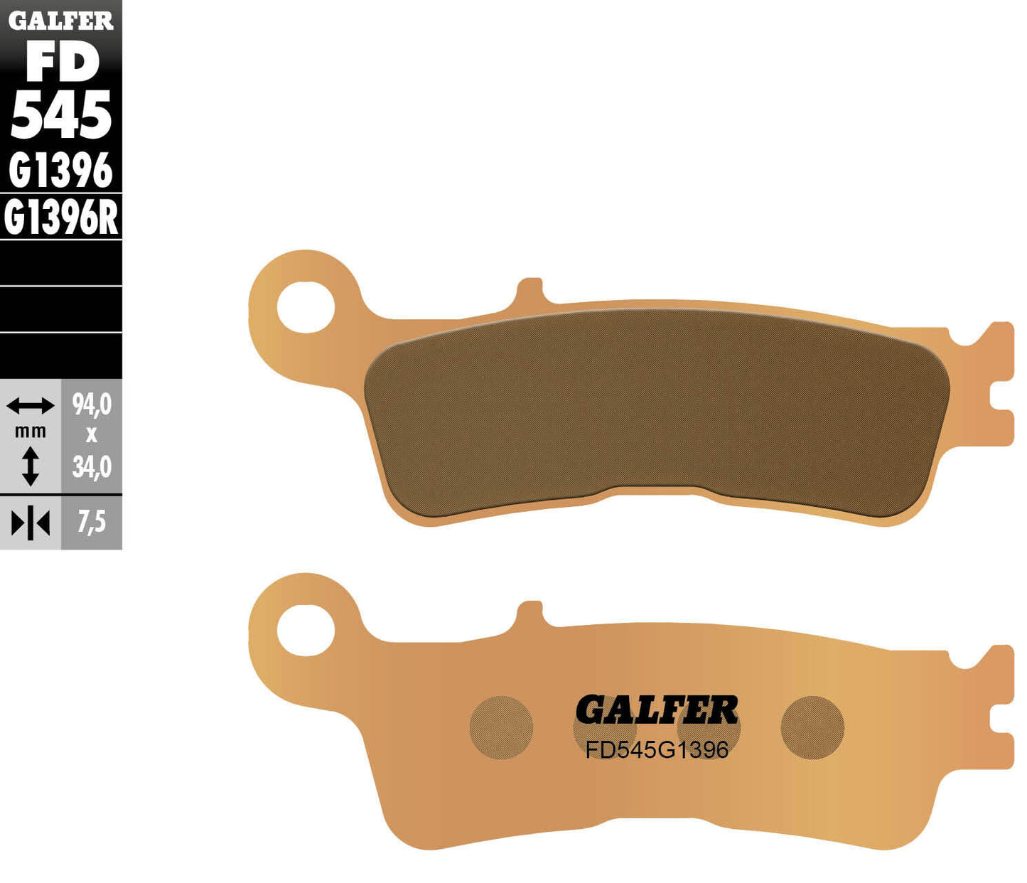 Pastillas de freno Galfer fd545 pastilla de freno fd545 g1396 sint.metal offroad