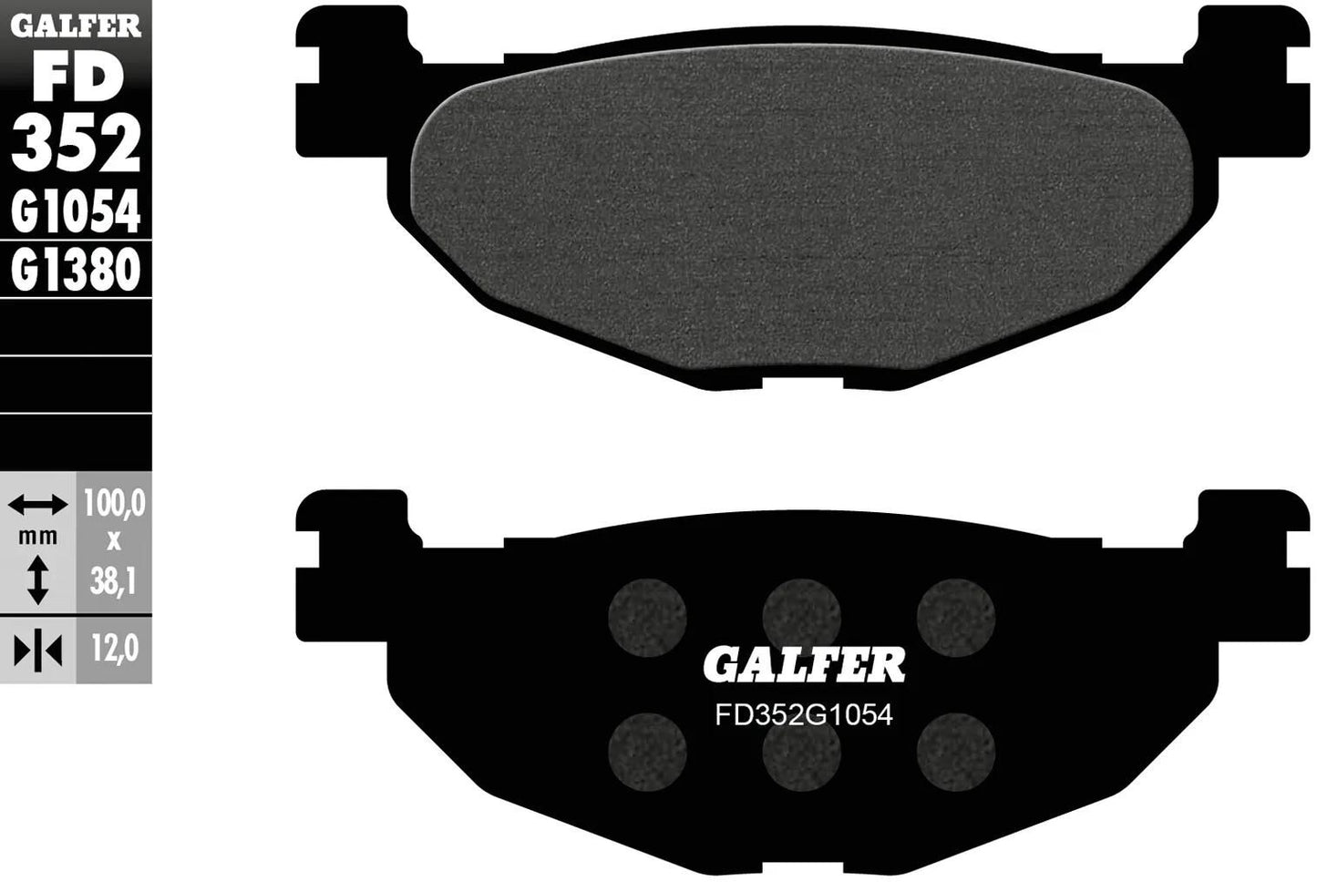 Galfer remblokken fd352 brake pad fd352 g1054 organic standard