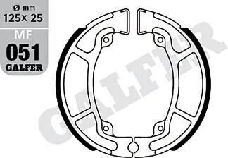 Galfer remsegmenten mf051 brake shoe mf051 g2165 organic