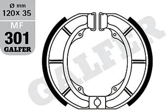 Galfer remsegmenten mf301 brake shoe mf301 g2165 organic