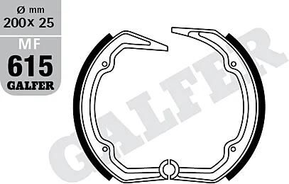 Galfer remsegmenten mf615 brake shoe mf615 g2165 organic