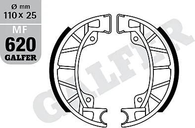 Galfer remsegmenten mf620 brake shoe mf620 g2165 organic