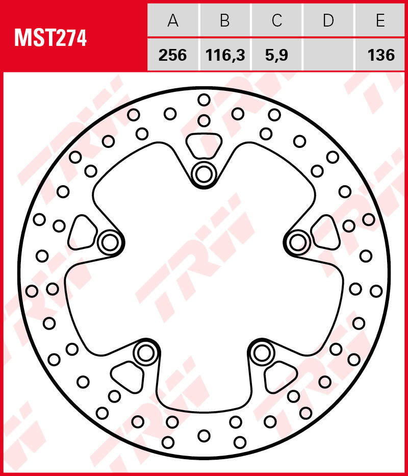 Rotor TRW MST274 rígido