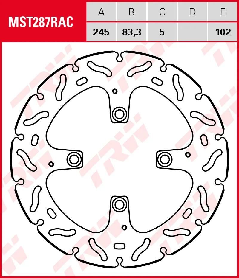 Trw Rotor MST287rac rigido