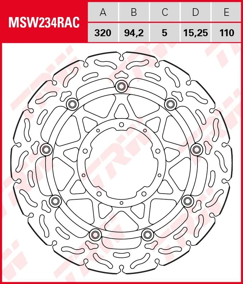 Rotor TRW MSW234RAC flotante