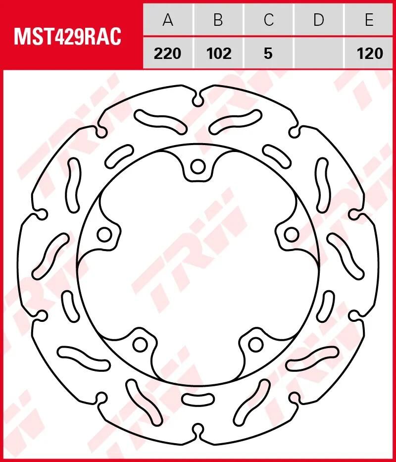 Trw Rotor MST429rac rigido