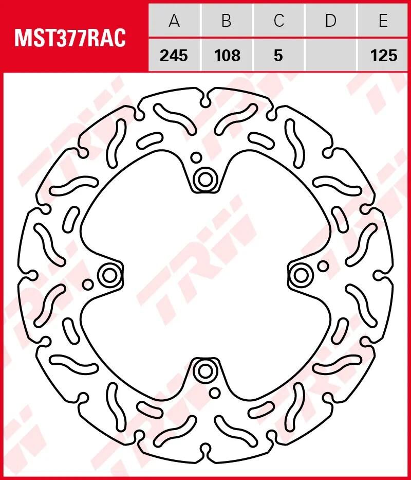 TRW Rotor MST377RAC Rigido