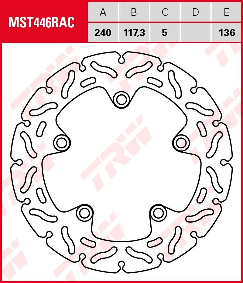 Trw Rotor MST446rac rigido