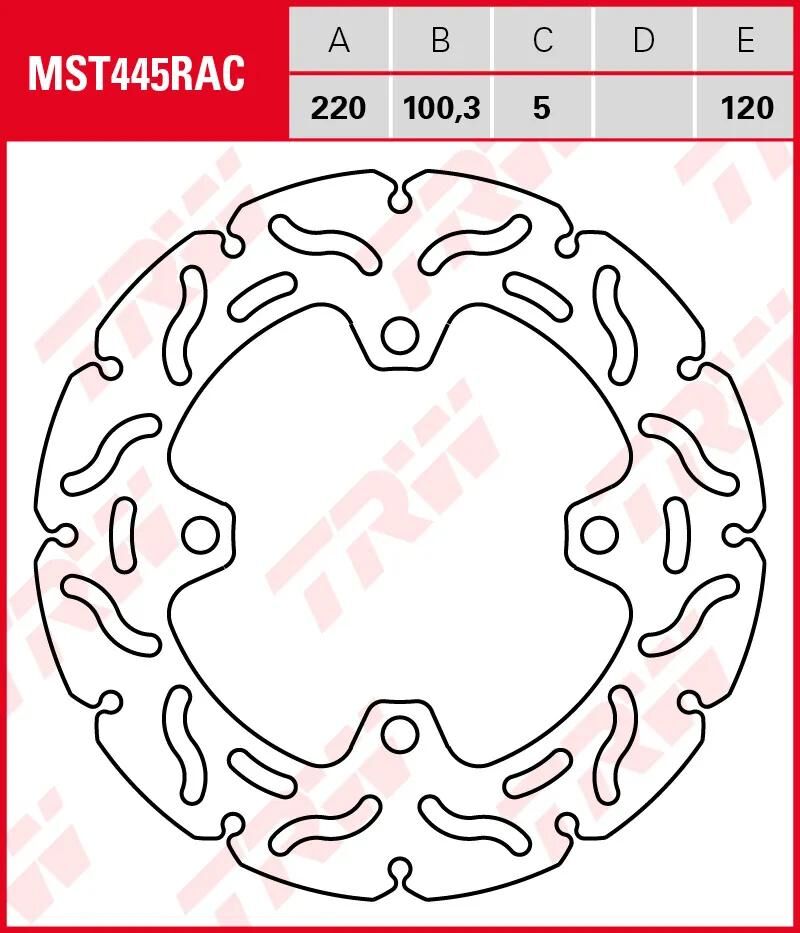 Trw Rotor MST445Rac rigido
