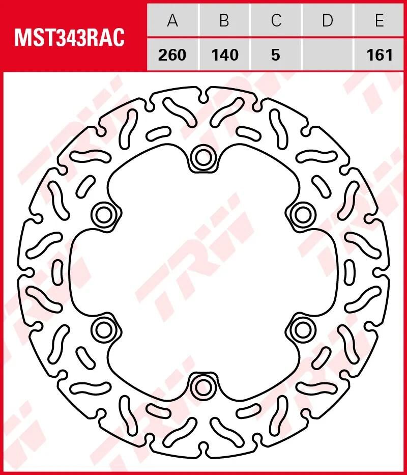TRW Rotor MST343RAC Rigido