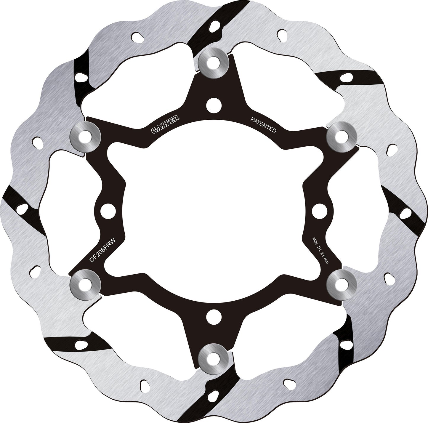 Disco de freno Galfer golf df208 rotores de freno ranurados sw.