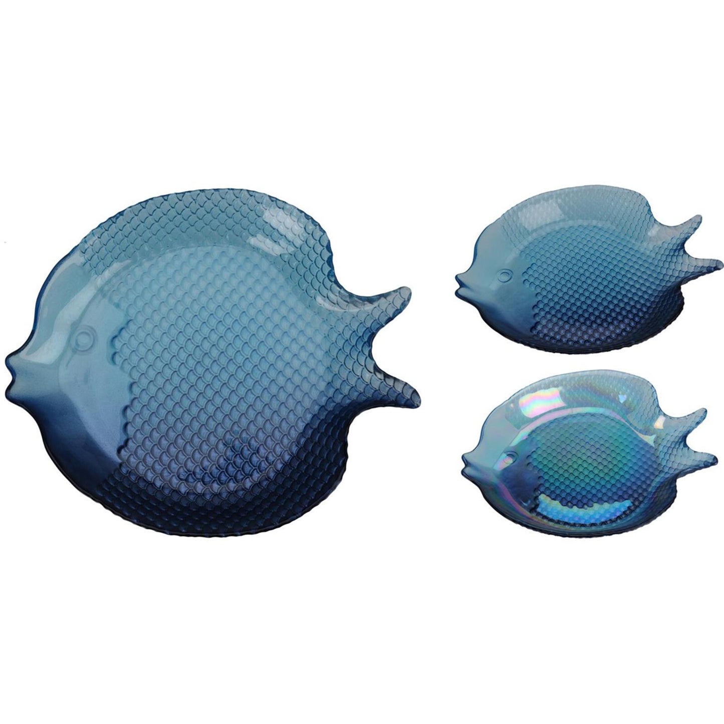 Ciotola per l'home styling in vetro 160x140x20mm pesce