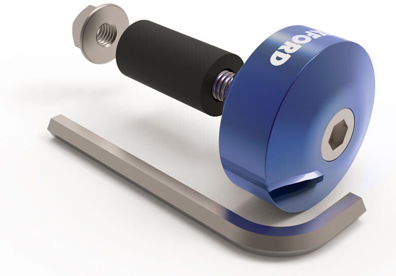 Tappi per manubrio di Oxford 1 manubrio blu da 22 mm