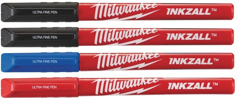 Milwaukee accesorios bolígrafos de color de punta fina inkzall - 4 piezas - 48223165