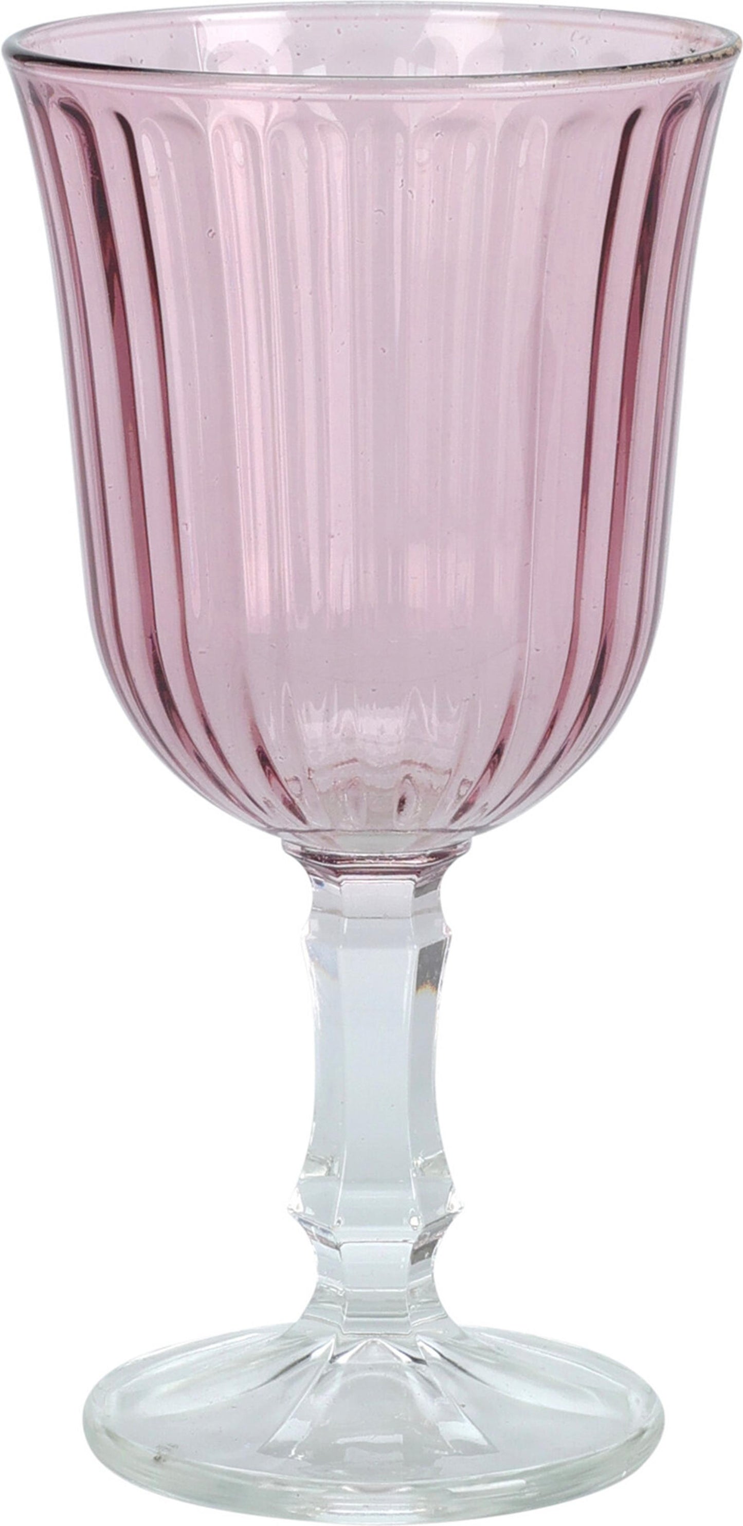 Bicchieri da vino rosa rigati 240ml scatola da 6