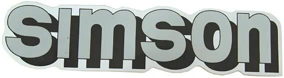 Lettering MZA Simson White Silver per Tank