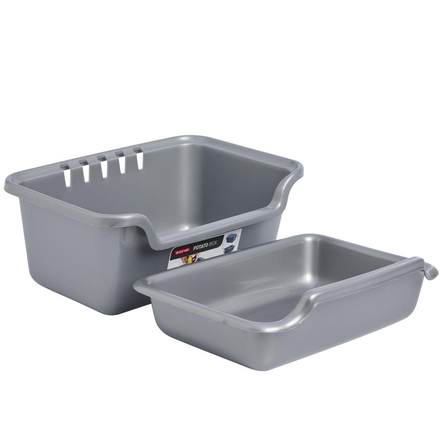 Curver Potato Peling Box 29x24.5x40.1 cm 20L de plata