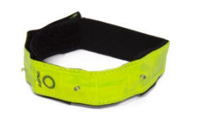 Bracciale a LED giallo fluorescente. batterie incluse