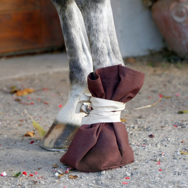 Bolso con garras lino 37cm