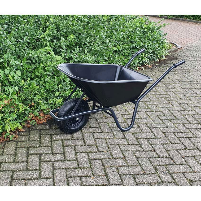 Mm prodotti carriola contenitore in plastica 85l base gel nera ged