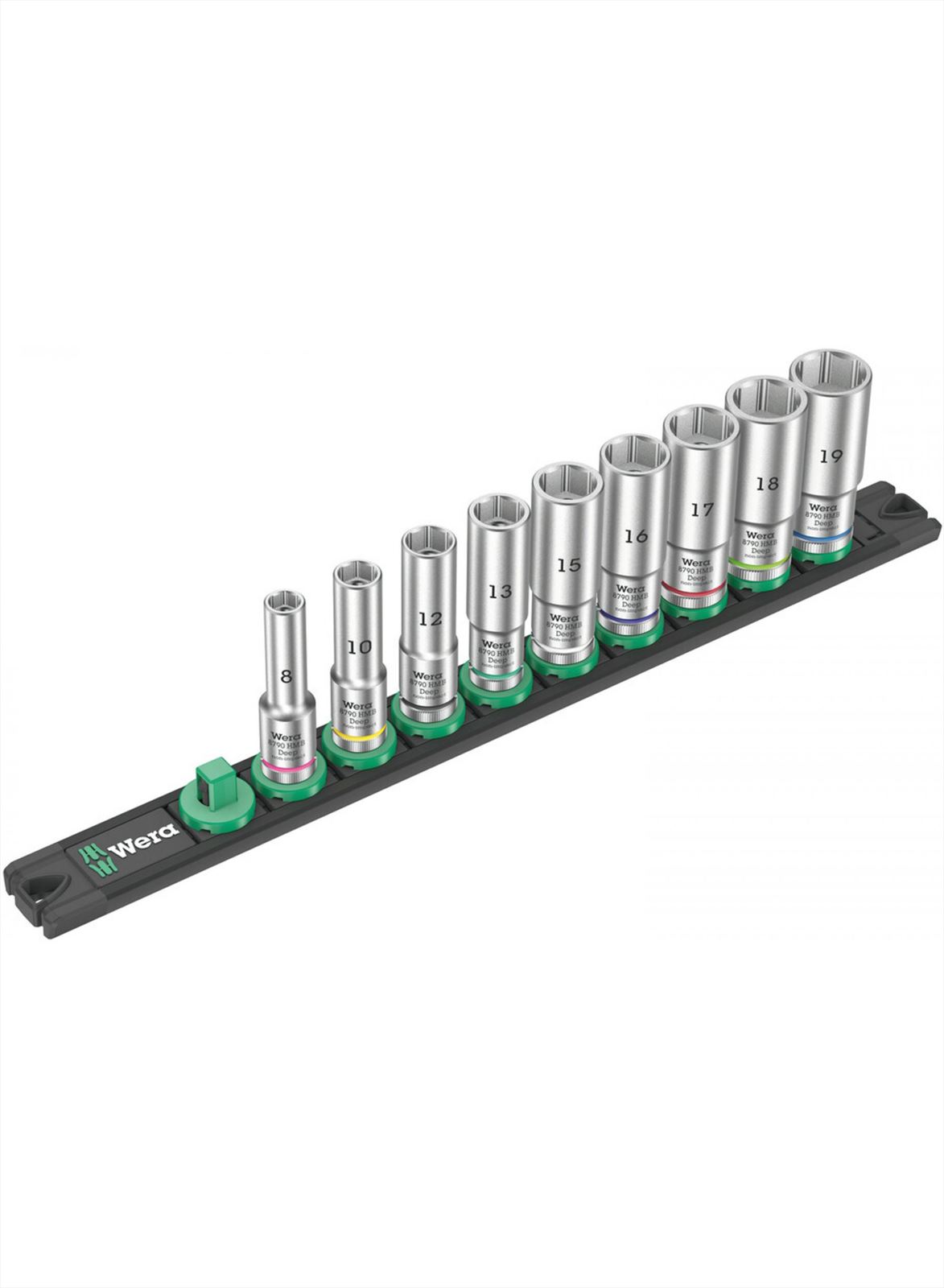 Wera Cap striscia magnetica b profonda 1 set di prese, 3 8 unità, 9 pezzi - 05005440001
