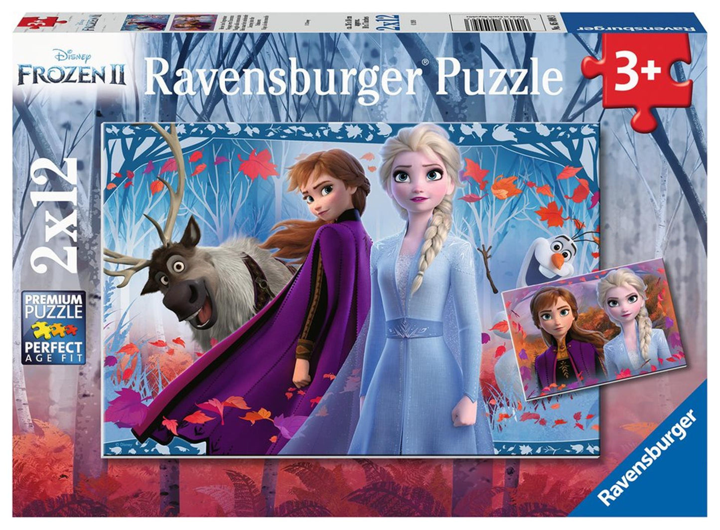 Ravensburger puzzle frozen ll 2x12uds