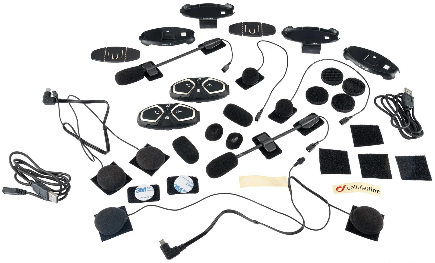 Interphone sistema di comunicazione casco connect casco com.system interp. collegare il doppio kit