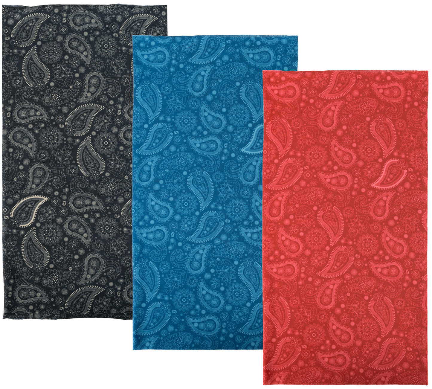 Oxford Neckerchief Comfy Paisley Red 3 Pack
