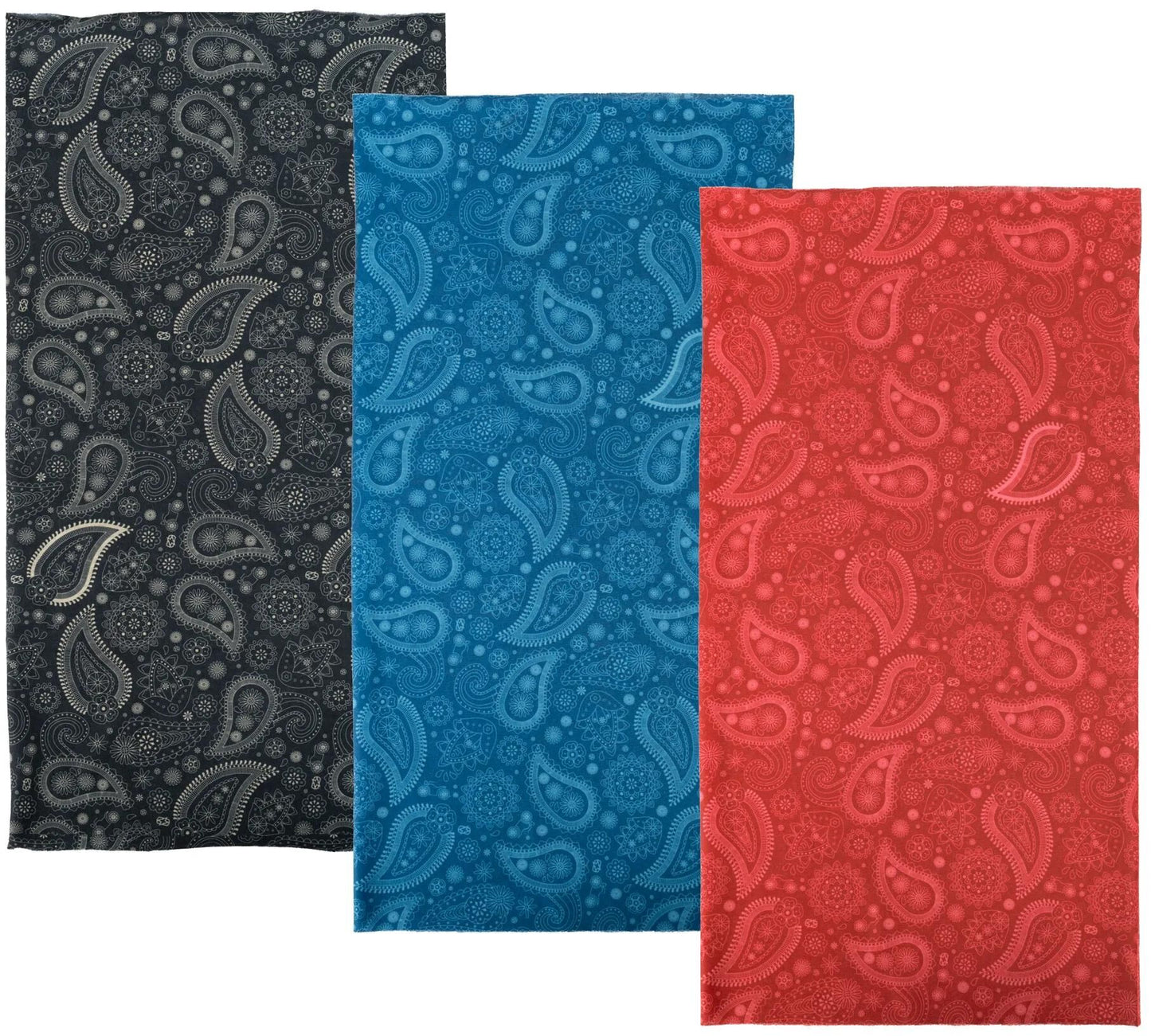 Oxford Neckerchief Comfy Paisley Red 3 Pack