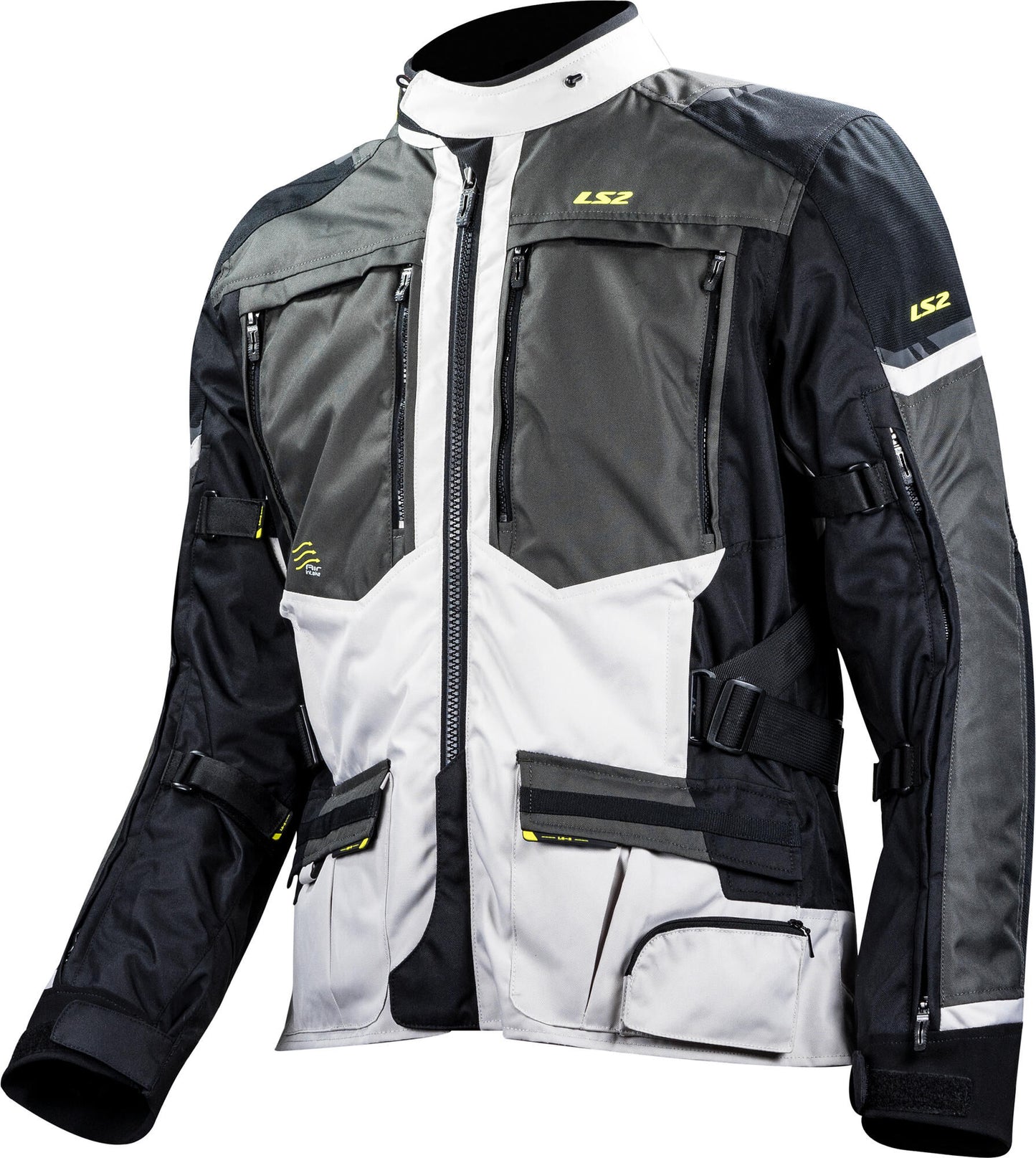 Chaqueta ls2 norway chaqueta norway hombre negro gris amarillo xxl