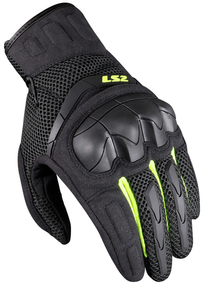 Ls2 handschoenen kubra man gloves kubra man anthracite h-v yellow s