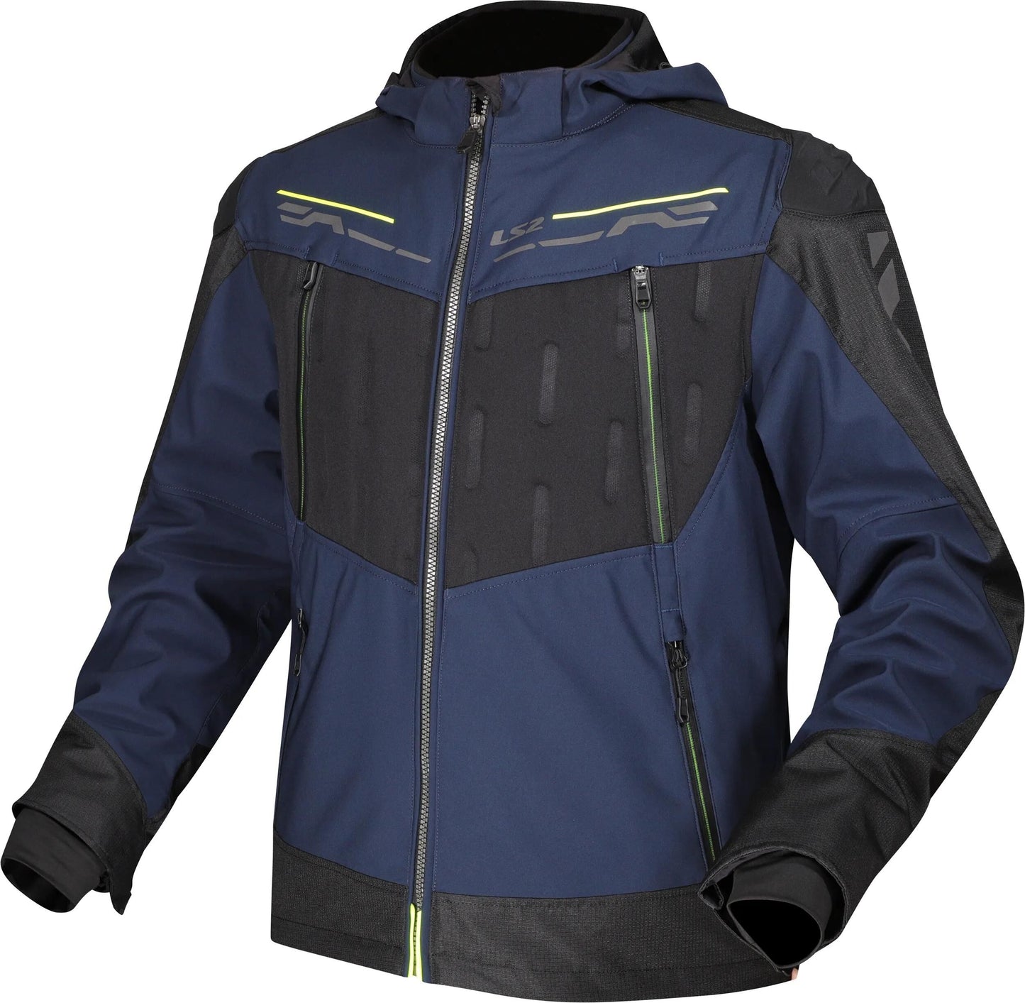 Ls2 jacke zirconium jacket zirconium herr blue black neon yellow xl
