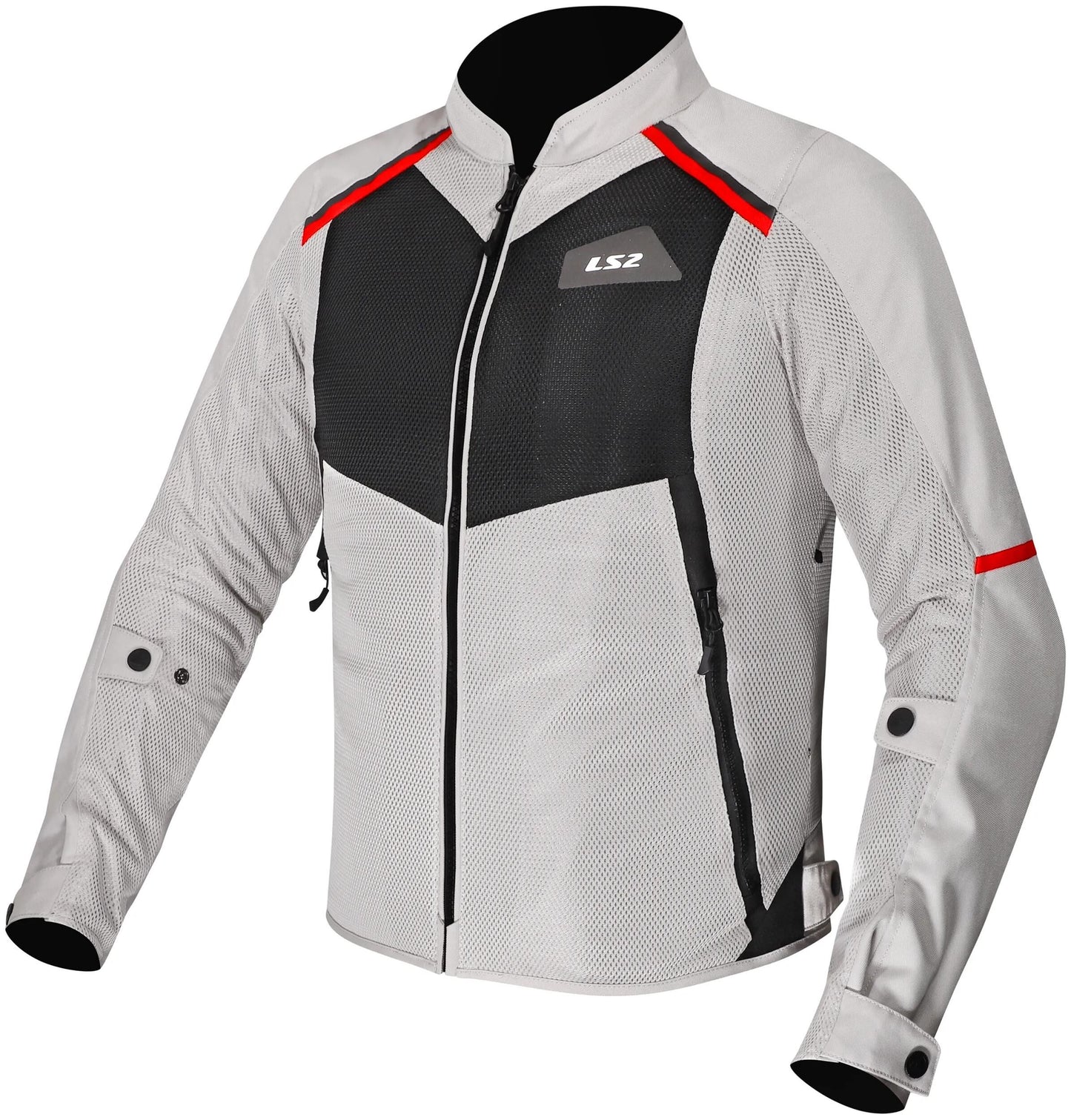 Ls2 giacca brezza uomo giacca brezza uomo grigio nero rosso gr. m