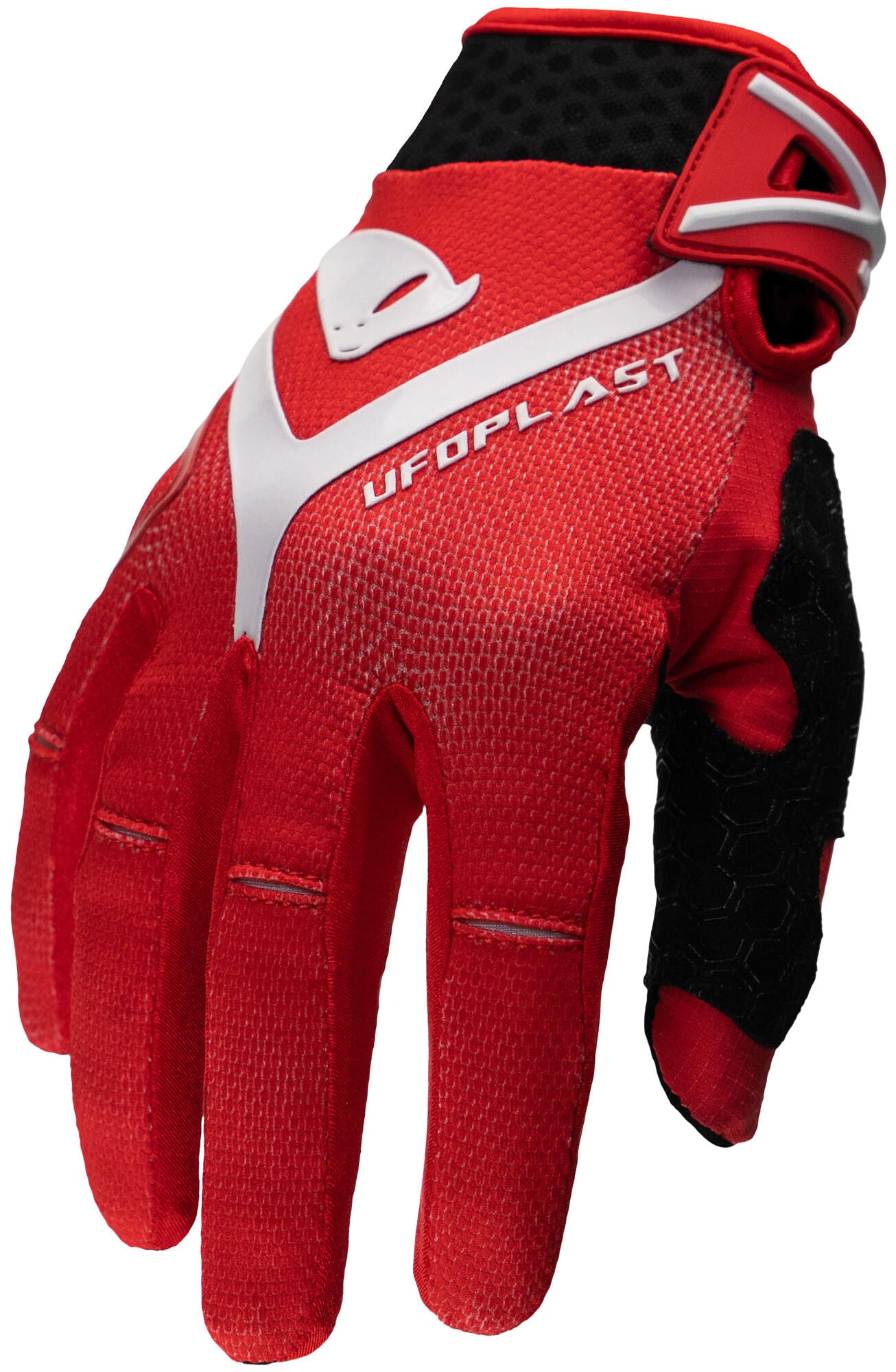 Guante de motocross UFO Pees Hayes. guantes ufo hayes rojo blanco gr. XL
