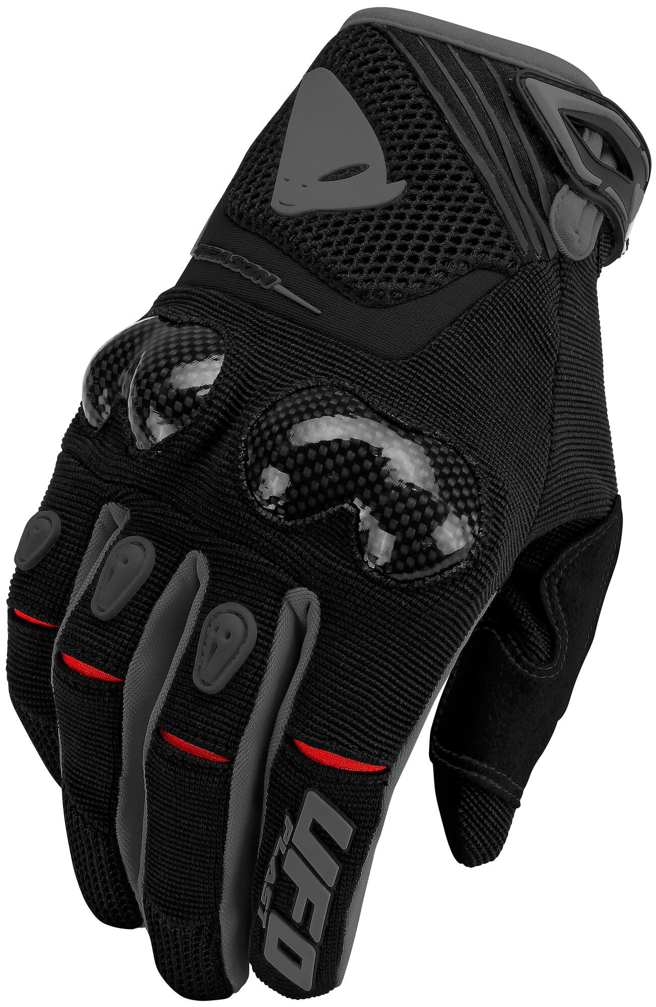 Ufo pee guante motocross Reason guantes ufo Reason negro gris gr. m