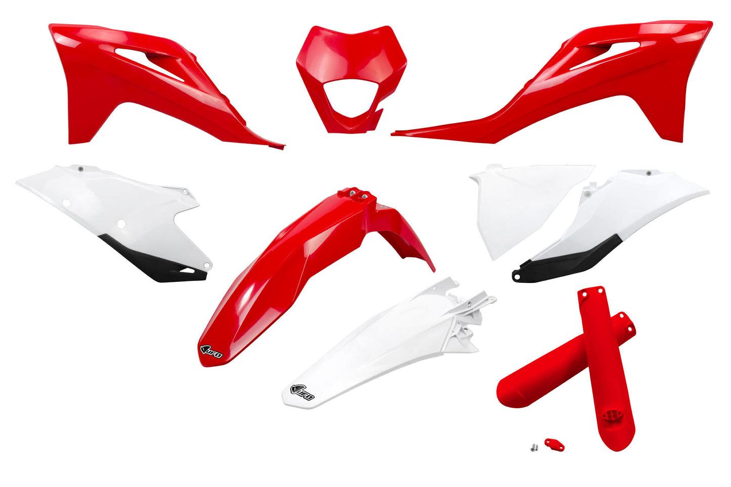 Kit embellecedores carrocería Ufo plast ufo gasgas oem rojo blanco