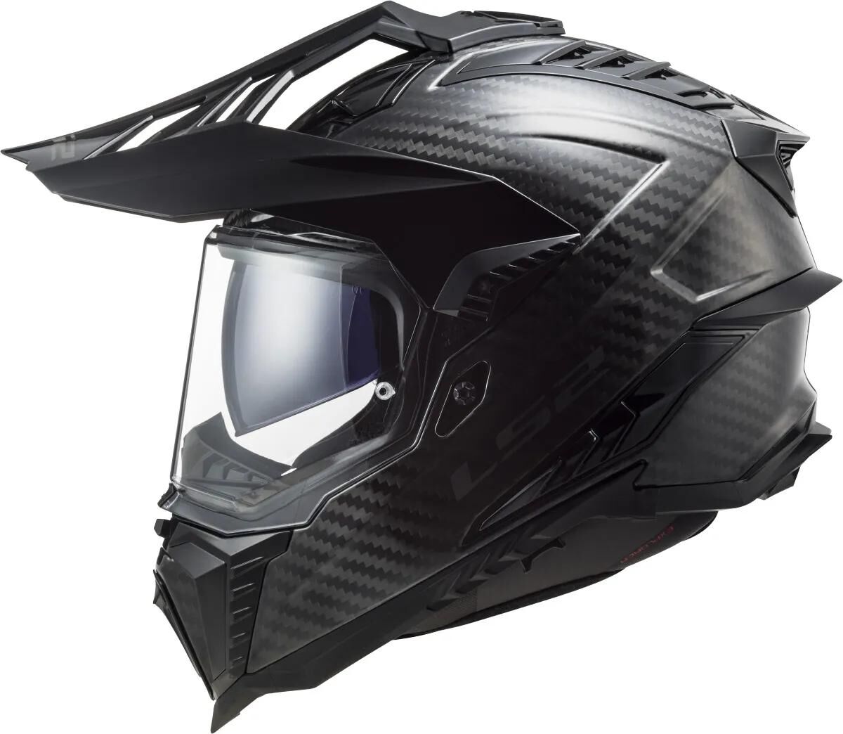 Ls2 endurohelm mx701 explorer carbon solid helmet explorer carbo black gr. l