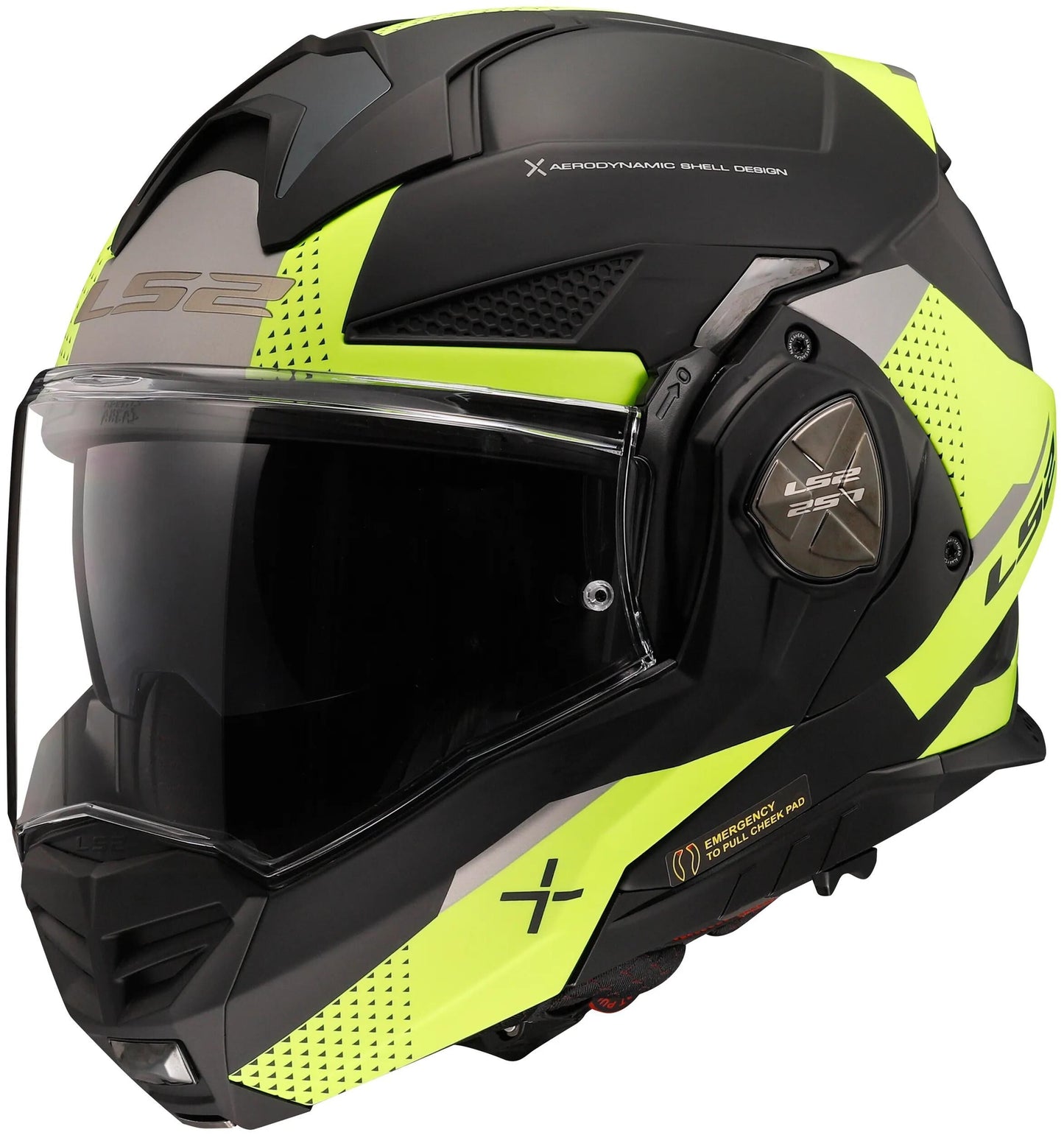 Casco apribile Ls2 ff901 advant x casco oblivion ff901 adv. x basato su l bl giallo