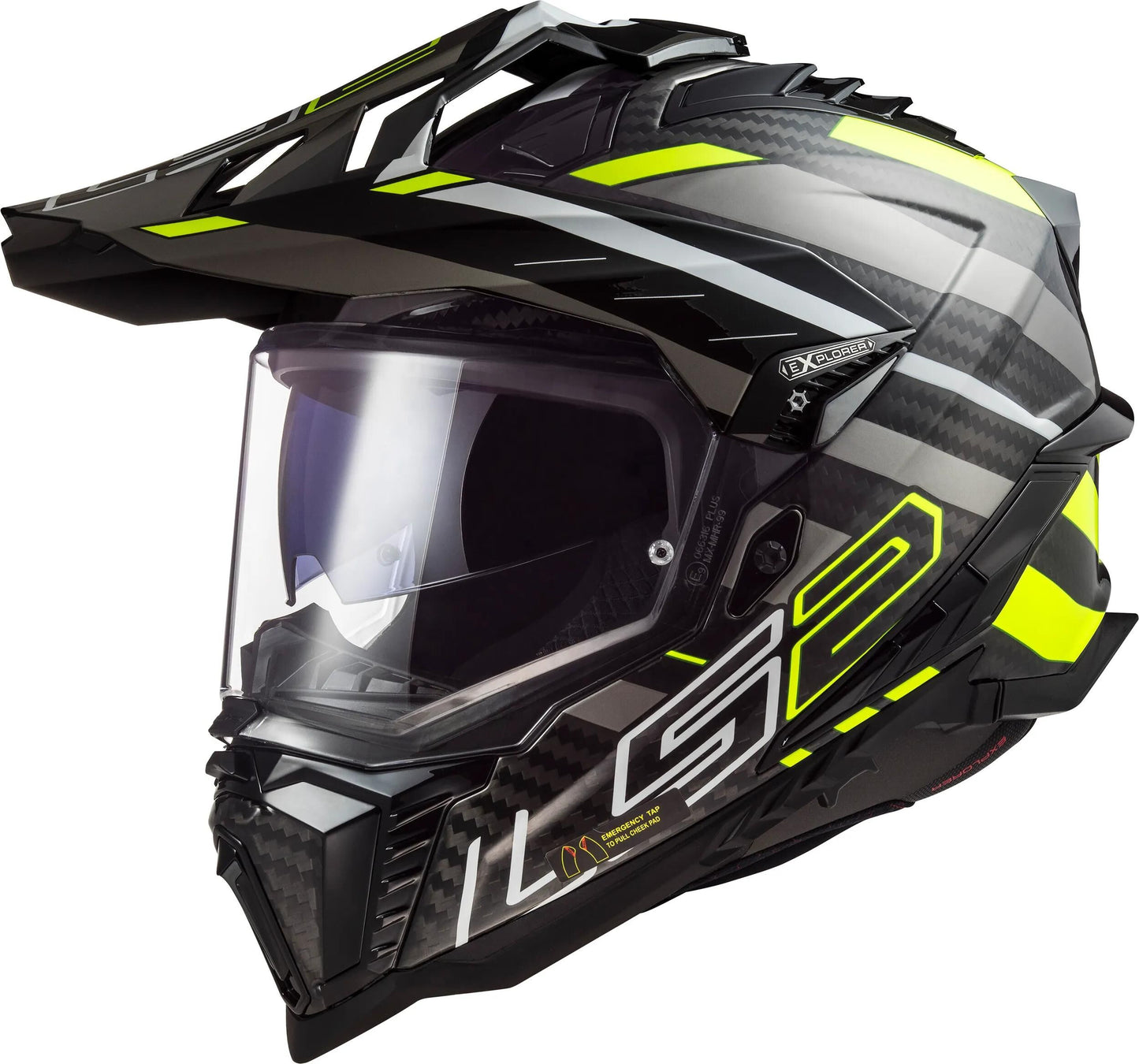 Ls2 endurohelm mx701 explorer carbon edge helmet explorer edge carbon sw ge ti gr. m