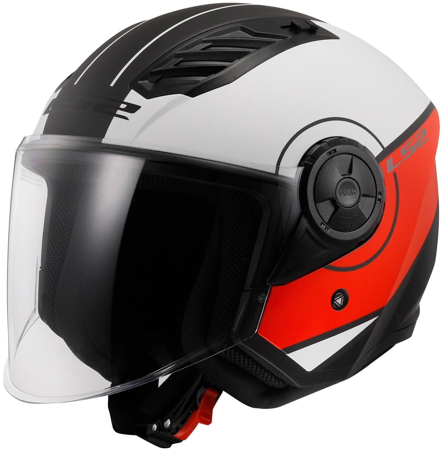 Casco jet ls2 of616 airflow ii funda casco of616 airfl.ii funda m rojo blanco