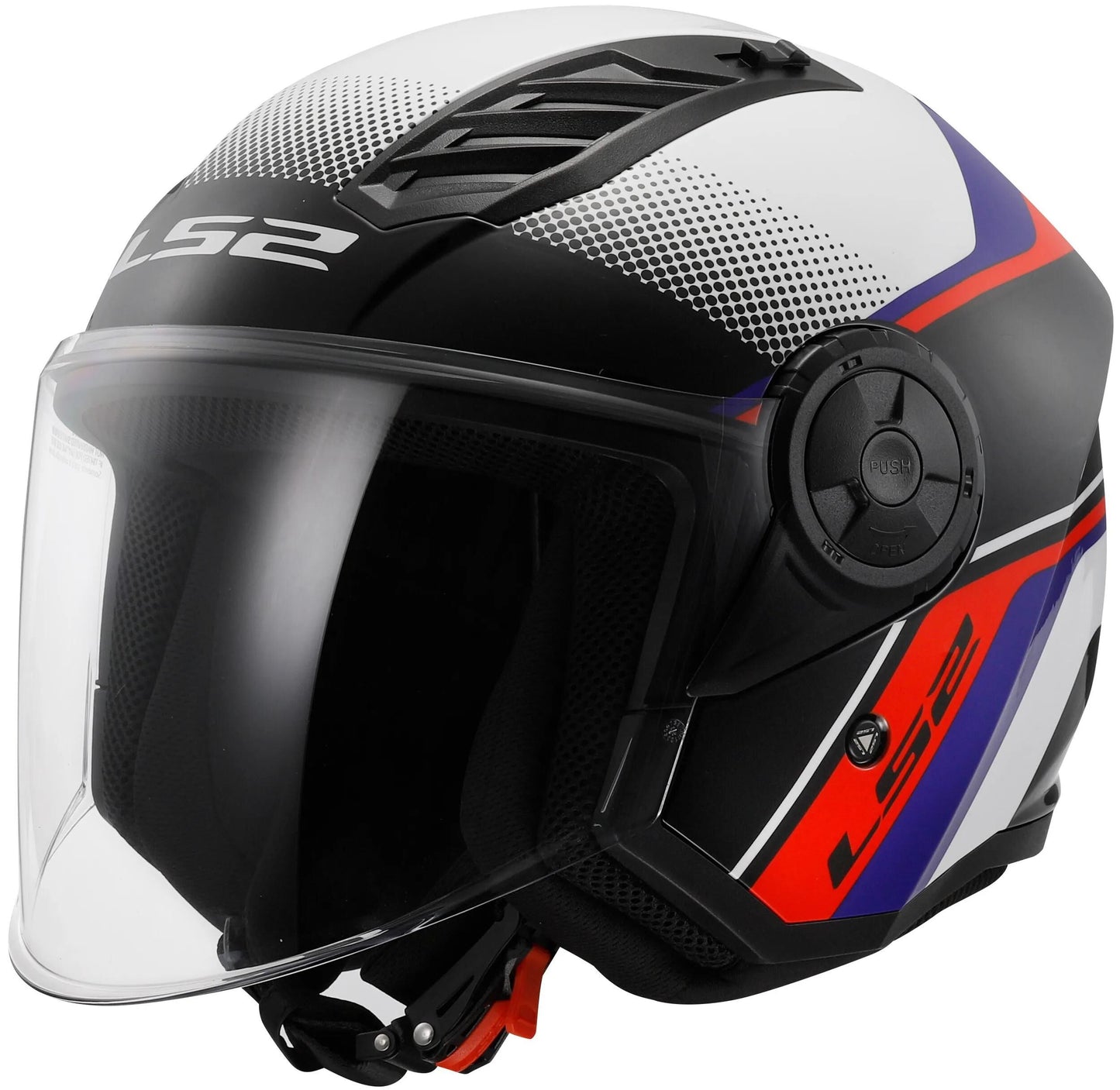 Casco jet Ls2 of616 airflow ii rush casco of616 airfl.ii rush xl bianco blu rosso