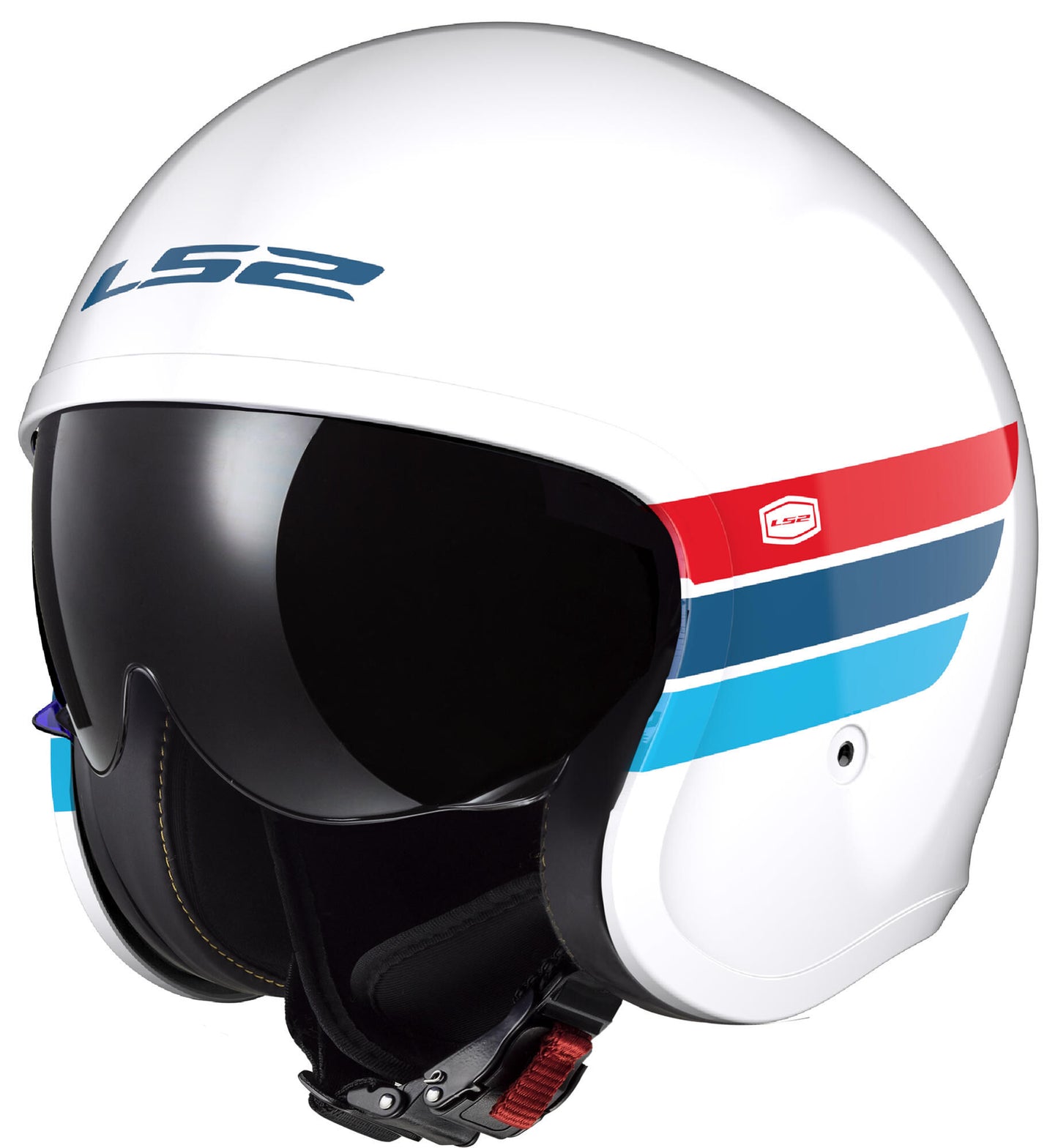 Casco jet Ls2 of599 ii spitfire casco retrò of599 spitf.ii retro s bianco rosso blu