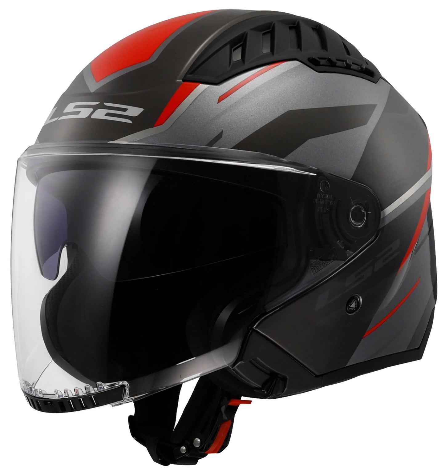Ls2 de 600 casco jet copter ii urbane casco de 600 copt. ii diston m bl gris rojo