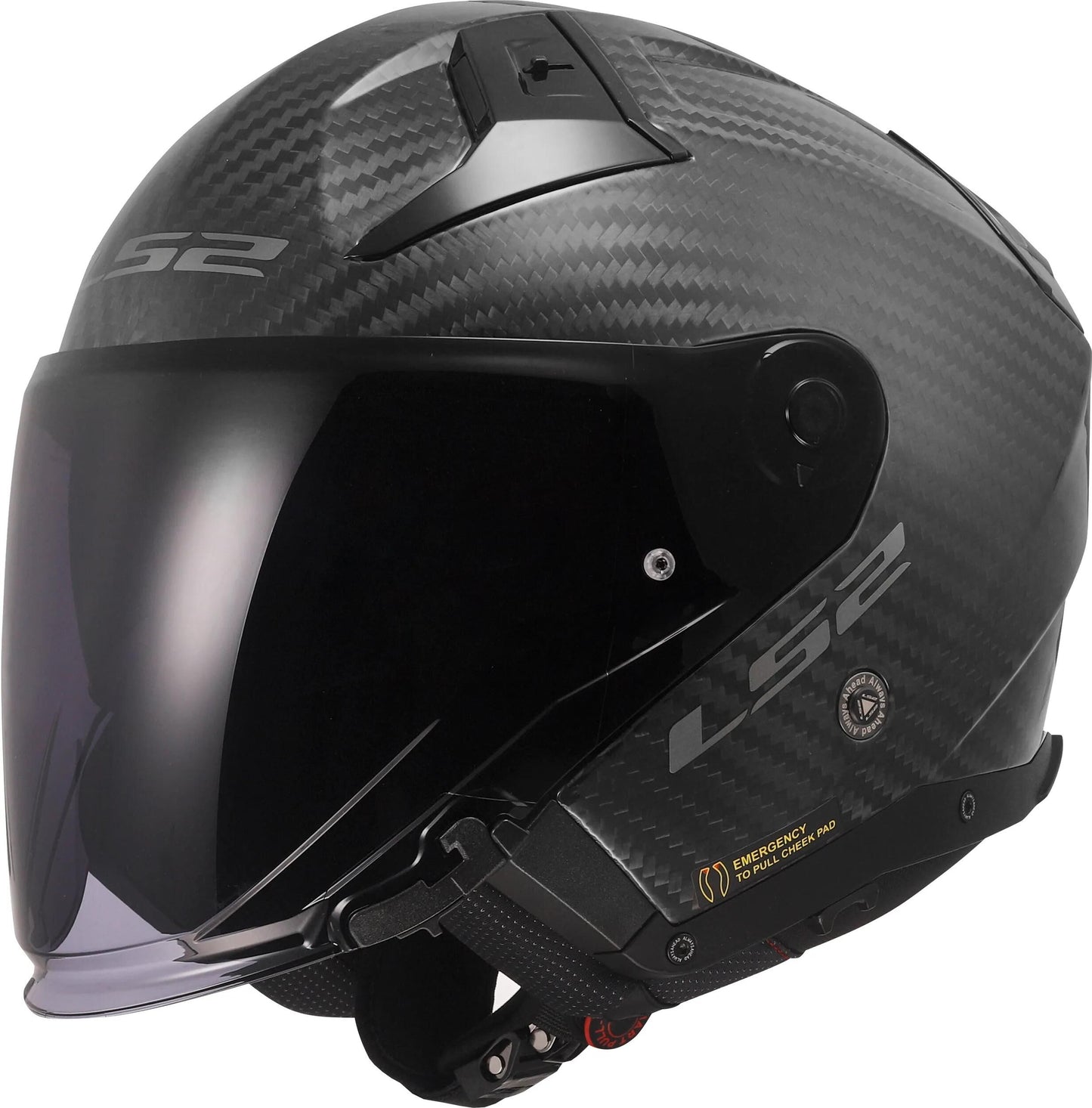 Casco jet ls2 of603 infinity ii carbon solid casco of603 infinity ii carbon mate gr. yo