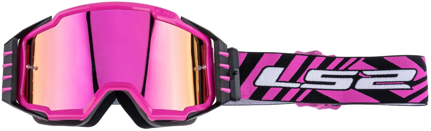 Ls2 crossbrille charger pro crossglasses charger pro pink iridium visor